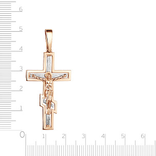 Крест из комбинированного золота