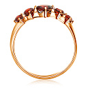 Кольцо из красного золота с гранатами