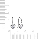 Серьги детские из серебра с фианитом
