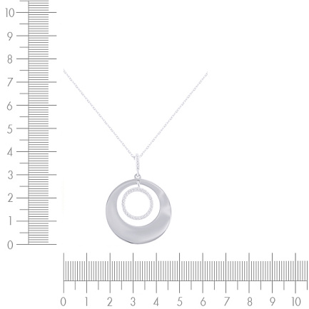 Подвеска из серебра с фианитом