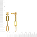 Пусеты из серебра с позолотой