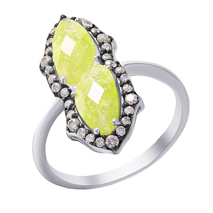 Кольцо из серебра с фианитом