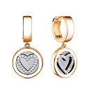 Серьги из красного золота с фианитами