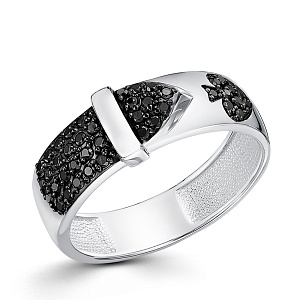 Кольцо из белого золота с бриллиантами