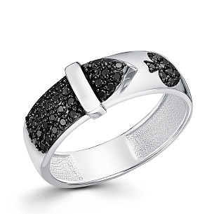 Кольцо из белого золота с бриллиантом