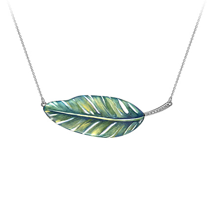 Колье из белого золота с бриллиантами