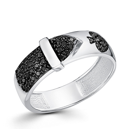 Кольцо из белого золота с бриллиантами