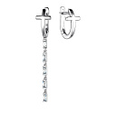 Серьги с английским замком из серебра с фианитами