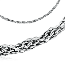 Цепь ручной работы из серебра, плетение каприз