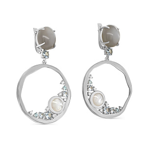 Серьги с английским замком из серебра