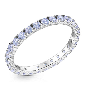 Кольцо из серебра с фианитом