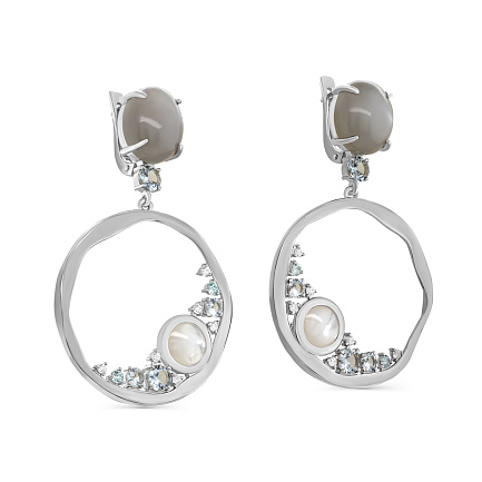 Серьги с английским замком из серебра