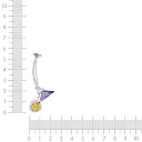 Брошь из серебра с фианитом