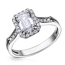 Кольцо из белого золота с бриллиантами