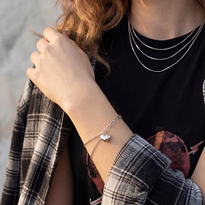 Браслет декоративный из серебра