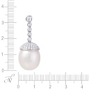 Подвеска из белого золота с бриллиантами, жемчугом