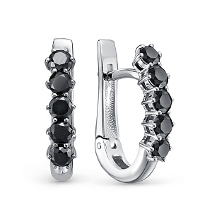 Серьги из белого золота с бриллиантами