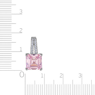 Подвеска из серебра с фианитом