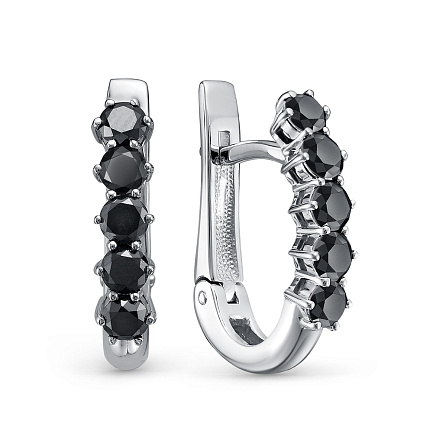 Серьги из белого золота с бриллиантами