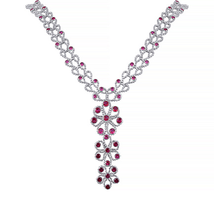 Колье из серебра с фианитом