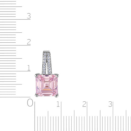 Подвеска из серебра с фианитом