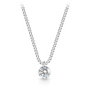 Колье из белого золота с бриллиантом, плетение панцирное