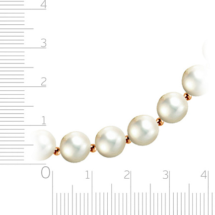 Колье из красного золота с жемчугом