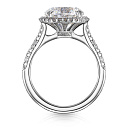 Кольцо из белого золота с бриллиантами, жемчугом