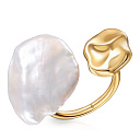 Кольцо из желтого золота с жемчугом
