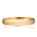 Кольцо обручальное гладкое из желтого золота