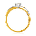 Кольцо из желтого золота с бриллиантами