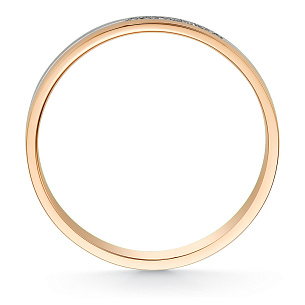 Кольцо из красного золота с бриллиантами