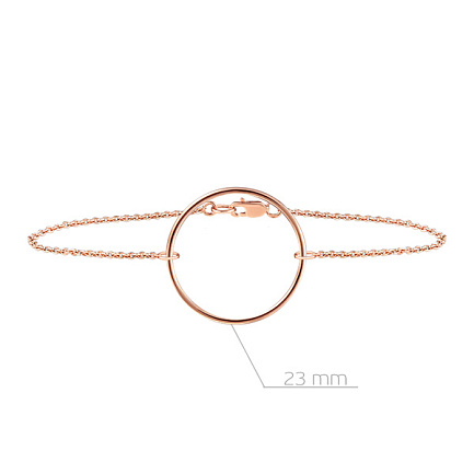 Браслет декоративный из красного золота