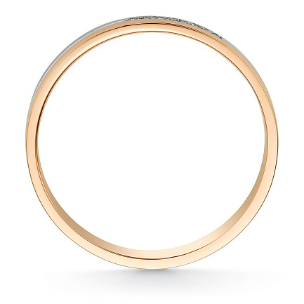 Кольцо из красного золота с бриллиантами