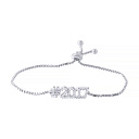 Браслет декоративный из серебра с фианитом