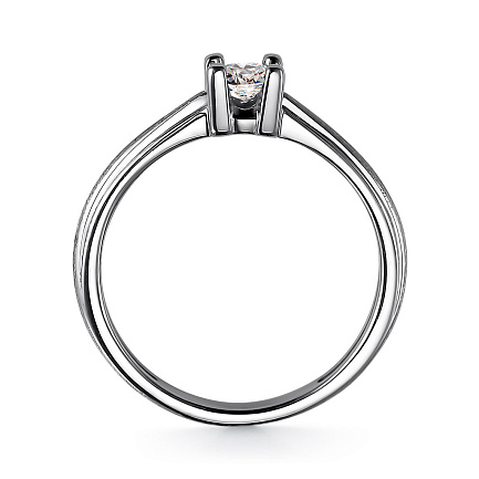 Кольцо из серебра с фианитом