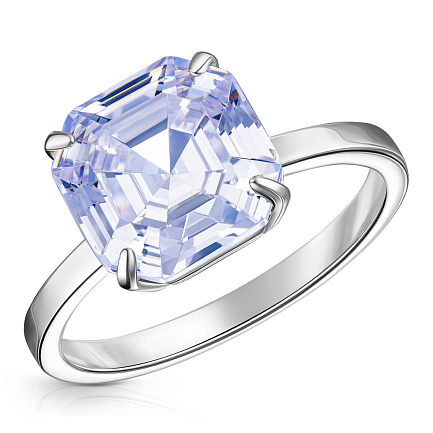 Кольцо из серебра с фианитом