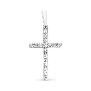 Подвеска из белого золота с бриллиантами