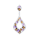 Подвеска из серебра с фианитом