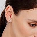 Серьги из серебра с фианитами