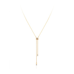 Колье из желтого золота с бриллиантом