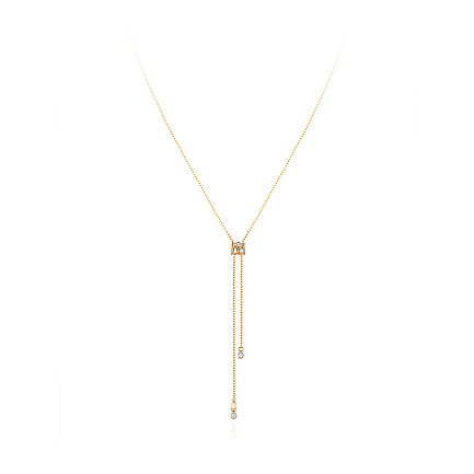 Колье из желтого золота с бриллиантами