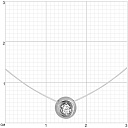 Колье из белого золота с фианитом