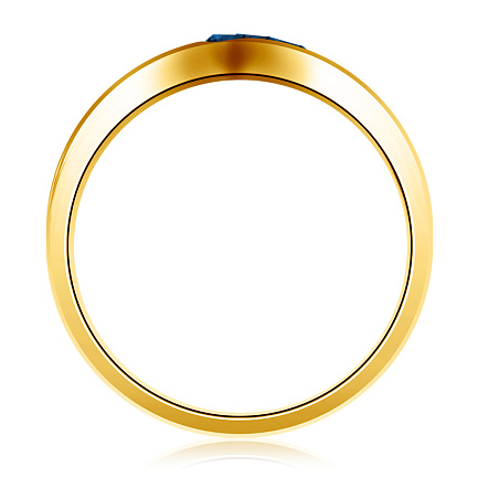 Кольцо из золота с сапфирами