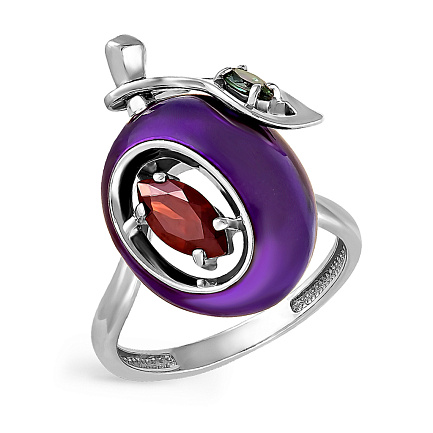 Кольцо из серебра с фианитами