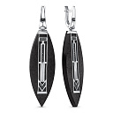 Серьги с английским замком из серебра с фианитами