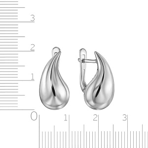 Серьги с английским замком из белого золота