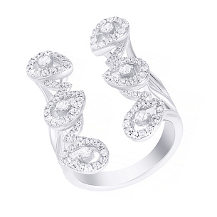 Кольцо из серебра с фианитом