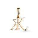 Подвеска из красного золота с бриллиантом