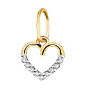 Подвеска из красного золота с фианитами Сваровски